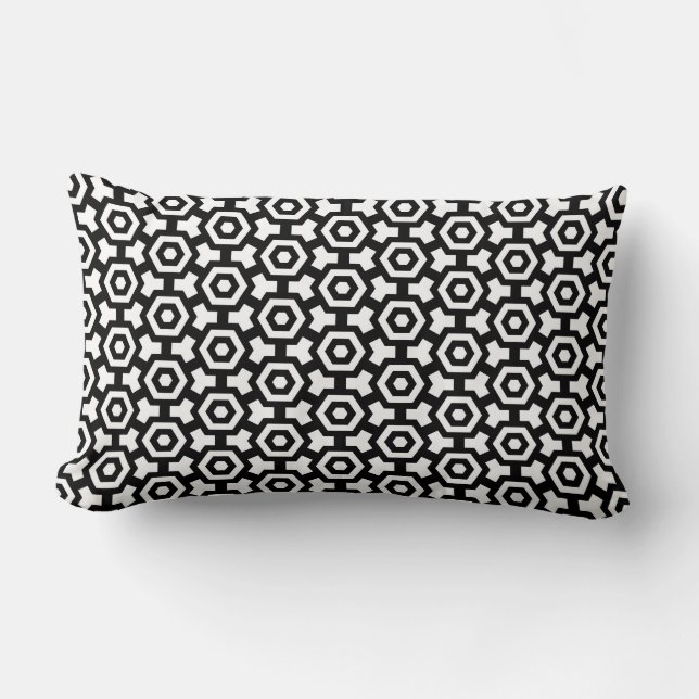 Hexagon Rings Lumbar Pillow Lendenkissen (Vorderseite)