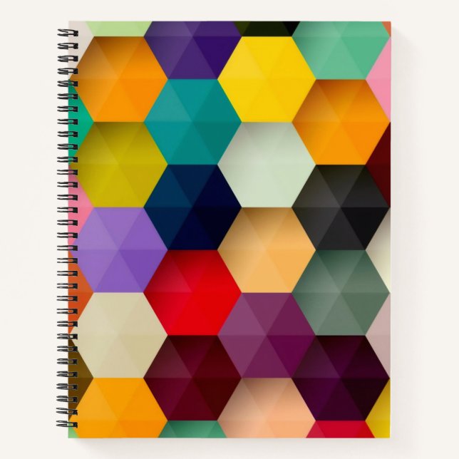 Hexagon-Spiralheft Notizbuch (Vorderseite)