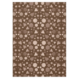 Hexagon & Triangle Pink & Brown auf braunem Muster Tischdecke