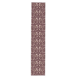 Hexagon & Triangle Pink & Brown auf dem Maroon-Mus Mittelgroßer Tischläufer