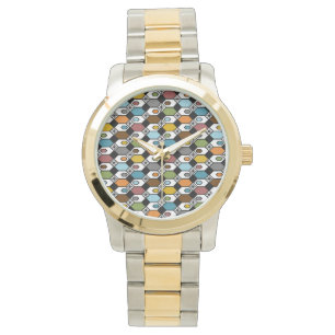 Hexagon und Sternexplosionen Armbanduhr