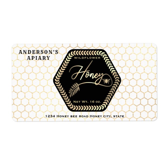 Hexagon-Zweig-Goldkleber (Vorne)