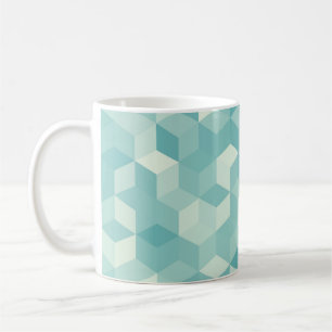Hexagonal blaues Nahtloses Muster Kaffeetasse