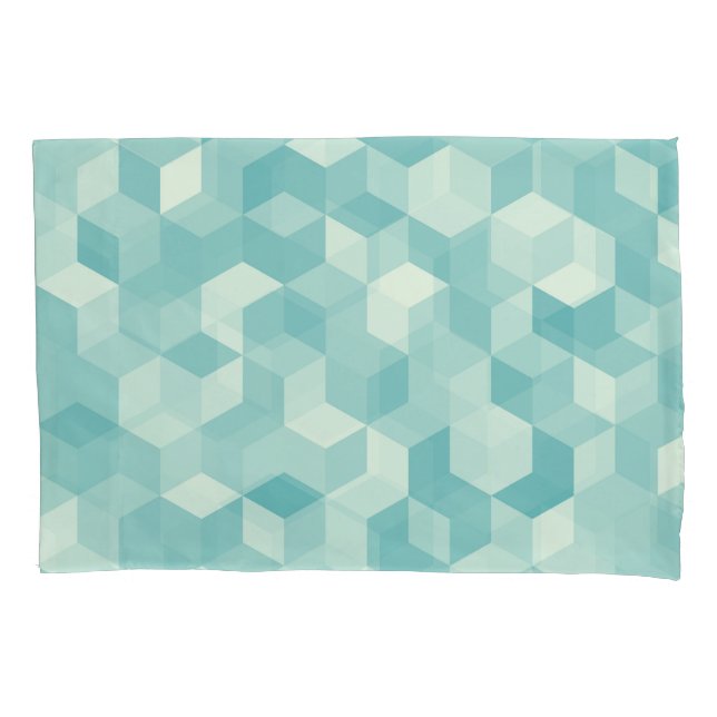 Hexagonal blaues Nahtloses Muster Kissenbezug (Vorderseite)