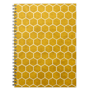 Hexagonal-Hexagon-Muster gelb Notizblock
