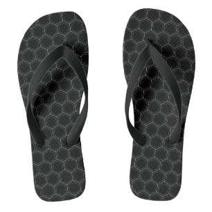 Hexagonal-japanisches traditionelles weißes Linien Flip Flops