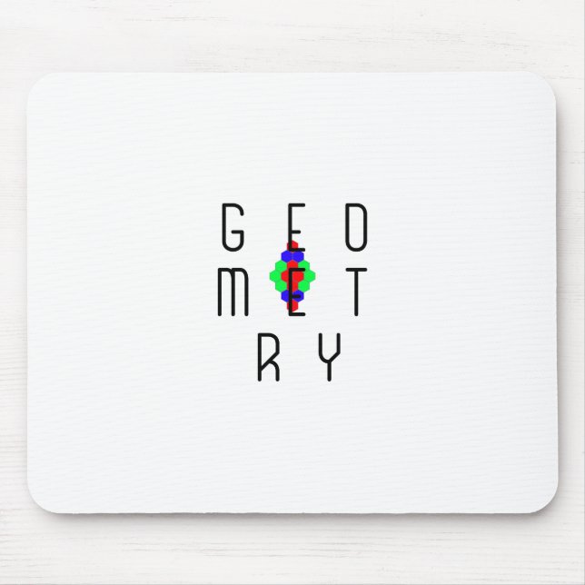 Hexagonale Geometrie optische Illusion Puzzle Art Mousepad (Vorne)