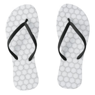 Hexagonale japanische Traditionelles Muster schwar Flip Flops