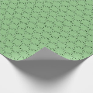 Hexagonale japanische Traditionelles Muster schwar Geschenkpapier