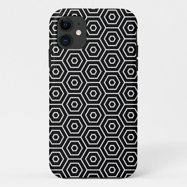 Hexagone masern geometrisches Muster Case-Mate iPhone Hülle (Rückseite)