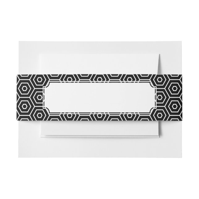 Hexagone masern geometrisches Muster Einladungsbanderole (Vorderseite Beispiel)
