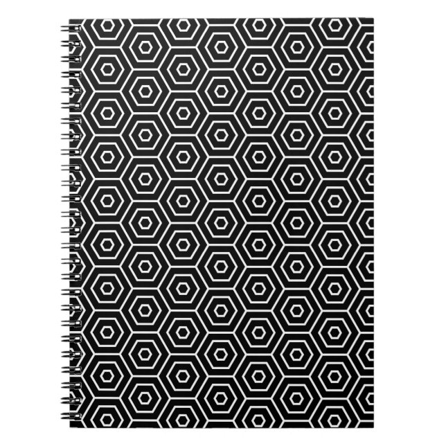 Hexagone masern geometrisches Muster Notizblock (Vorderseite)
