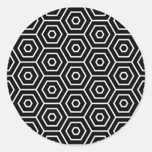 Hexagone masern geometrisches Muster Runder Aufkleber