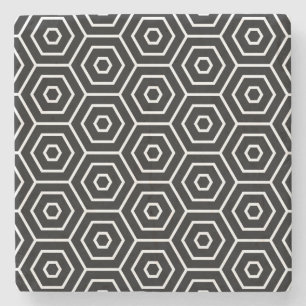 Hexagone masern geometrisches Muster Steinuntersetzer
