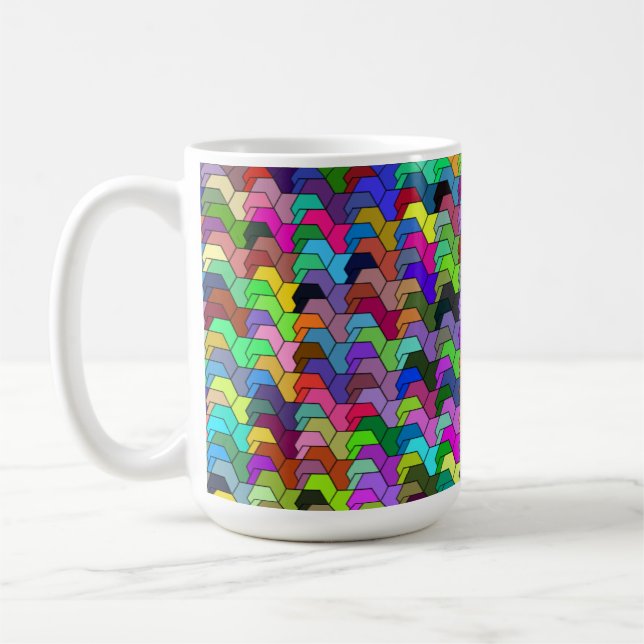 Hexagons à paille 15oz Mug (Gauche)