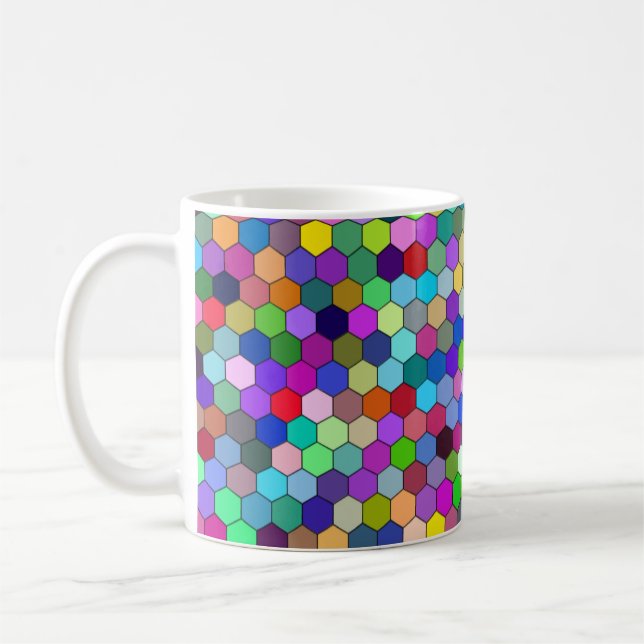 Hexagons verticaux 11oz Mug (Gauche)
