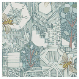 Hexagonstadt Stoff