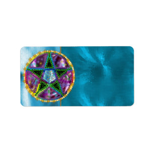 Hexagram Adressaufkleber