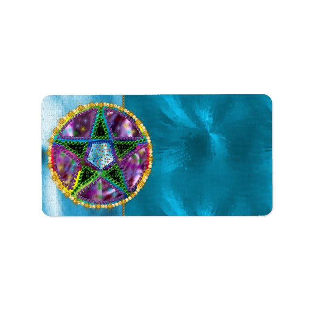 Hexagram Adressaufkleber (Vorne)