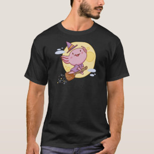 HEXALOTL Lustiger Axolotl Hexe Halloween Kawaii Me T-Shirt