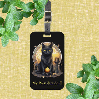 Hexchy Black Cat Luggage Tag Gepäckanhänger