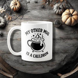 Hexchy Black Cauldron Design - Magical Potion Brew Kaffeetasse