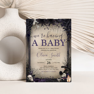 Hexchy Gothic Halloween Baby Shower Einladung