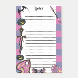 Hexchy Gothic Spooky Notepad Halloween Memo Pad Post-it Klebezettel