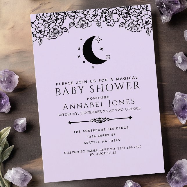 Hexchy Gothy Tarot Card Nuetral Baby Shower Einladung (Von Creator hochgeladen)
