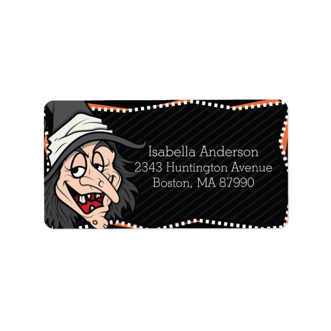 Hexchy Hexenmeister Halloween-Rücksendeadresse Adressaufkleber (Vorne)
