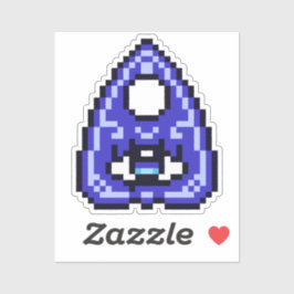 Hexchy Lila Blue Pixel Art Planchette Aufkleber