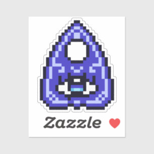 Hexchy Lila Blue Pixel Art Planchette Aufkleber