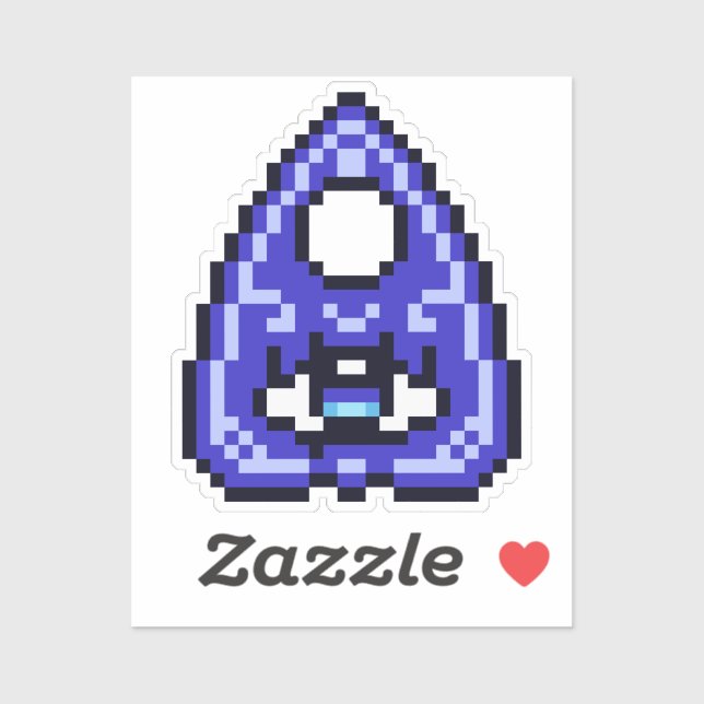 Hexchy Lila Blue Pixel Art Planchette Aufkleber (Blatt)
