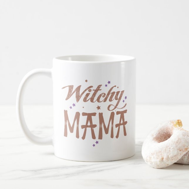 Hexchy Mama Halloween Basic Hexe Kaffeetasse (Mit Donut)