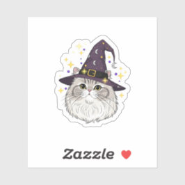 Hexchy Persian - Fluffy Persian Cat Halloween Aufkleber