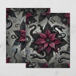 Hexchy Venomous Poinsettia Blooms Scrapbook Paper