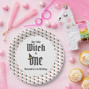 Hexe 1. Geburtstag Pappteller