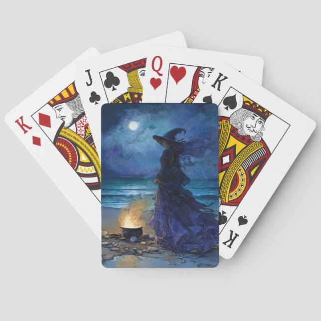 Hexe am Mondlicht Spielkarten (Rückseite)