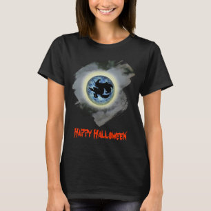 Hexe am Vollmond Lustiges Halloween  T-Shirt
