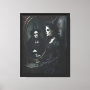 Hexe an Mirror Leinwand Wall Art