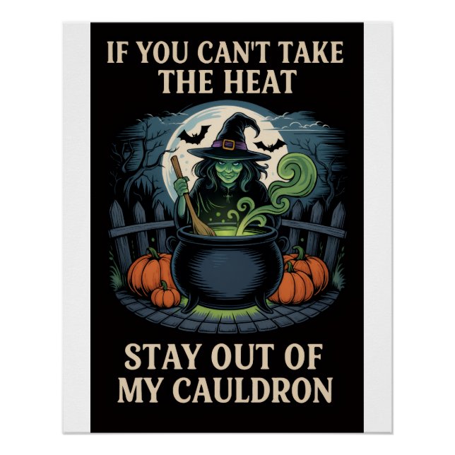 Hexe auf dem Cauldron-Poster Poster (Vorderseite)