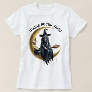 Hexe auf dem Mond T-Shirt