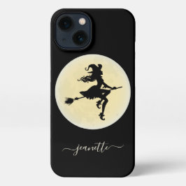 Hexe auf einem Besen Personalisiert iPhone Hülle