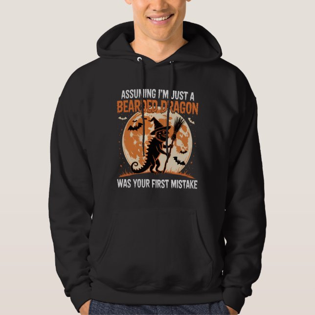 Hexe Bartded Dragon Halloween Hoodie (Vorderseite)