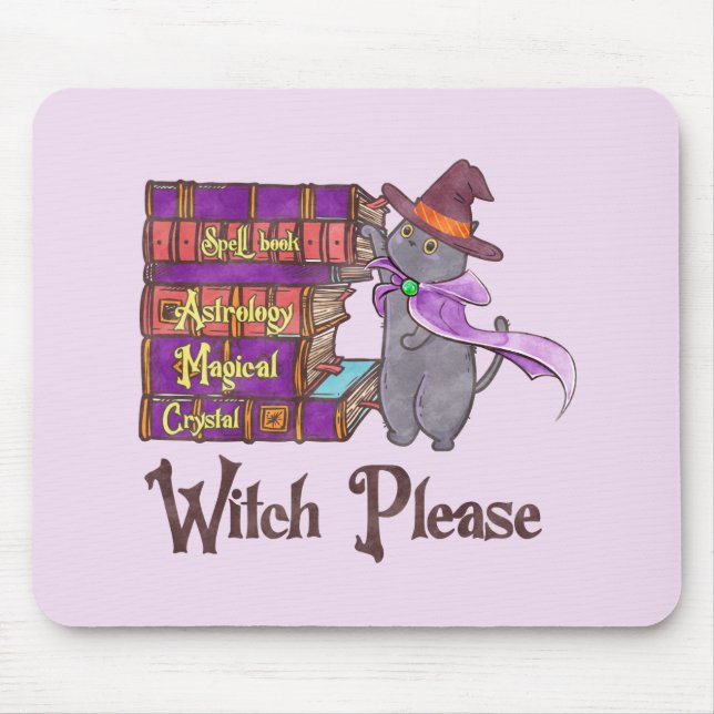 Hexe bitte - Hexenkatze Mousepad (Vorne)