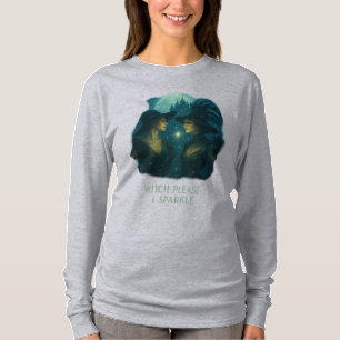 Hexe bitte, ich sparkle (grau) lehnen T-Shirt