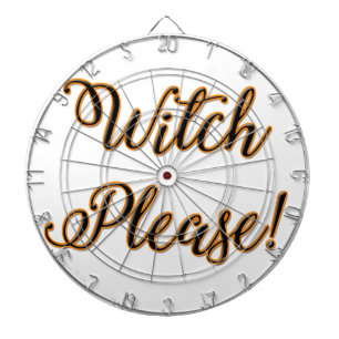 Hexe bitte lustiger Halloween-Spruch Dartscheibe