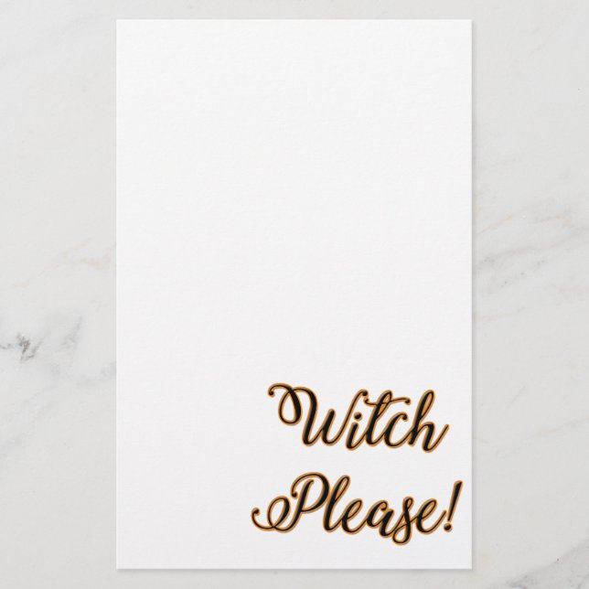 Hexe bitte lustiges halloween Sprichwort Briefpapier (Vorderseite)