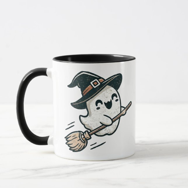 Hexe bitte! Niedliche Halloween-Ghost-Tasse Tasse (Links)