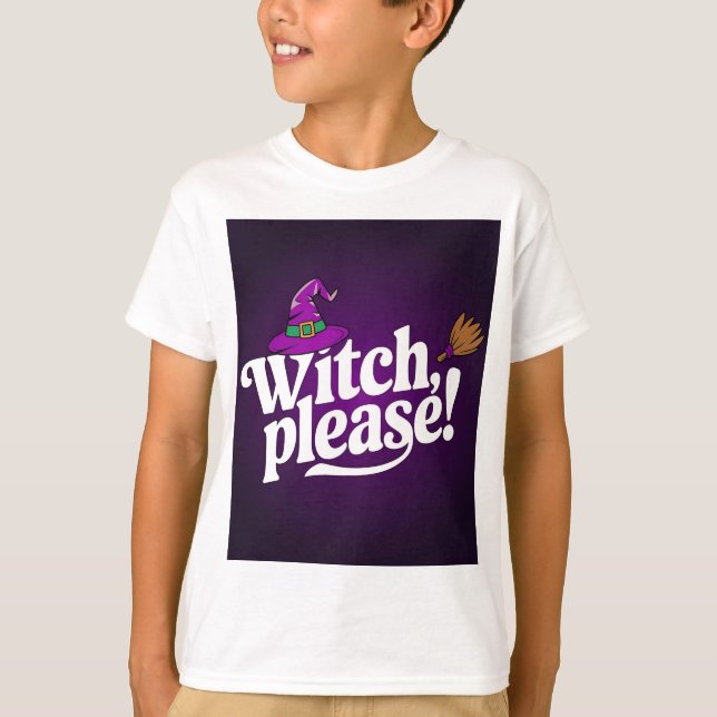 Hexe, bitte! Niedliche und leichte Halloween Kids  T-Shirt (Vorderseite)